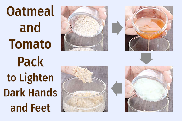 oatmeal and tomato mask to lighten dark hands and feet