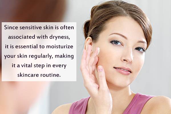 moisturize your skin regularly to prevent dryness