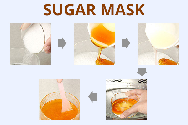 how to prepare and use a sugar mask for removing unwanted hair