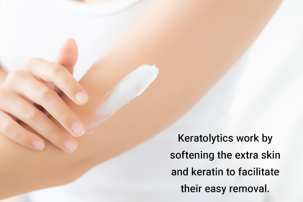apply an keratolytic for softening skin