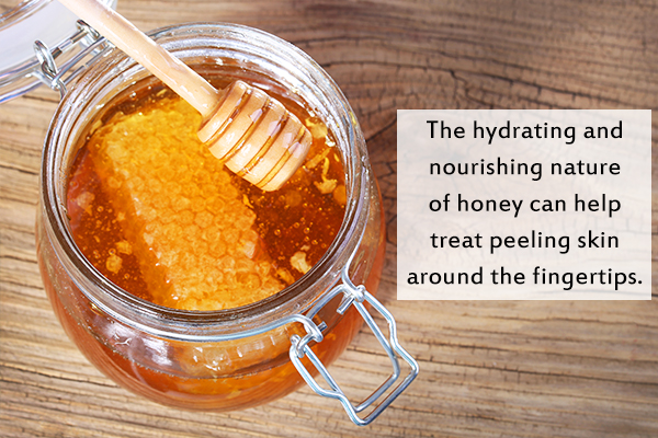 honey can help hydrate and treat skin peeling