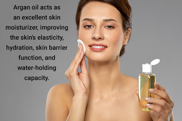 argan oil acts as an excellent skin moisturizer