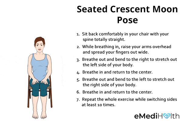 seated crescent moon pose