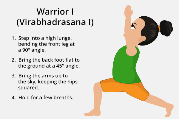 warrior I (virabhadrasana I) for kids