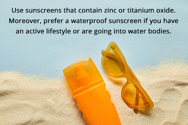 always apply sunscreen to prevent skin damage