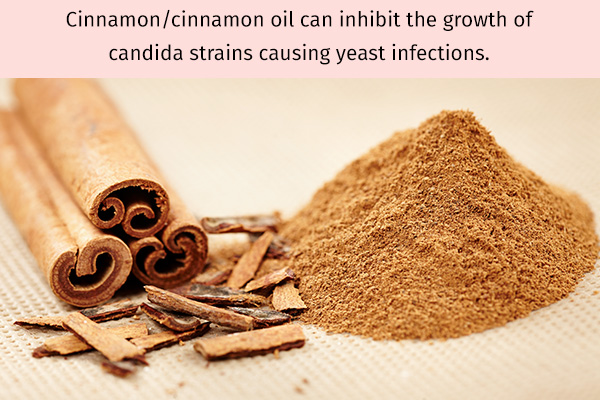 cinnamon can help prevent yeast infections