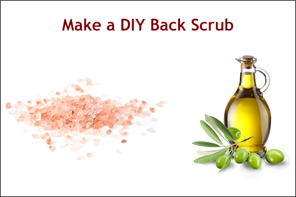 a diy back scrub can help open up clogged skin pores