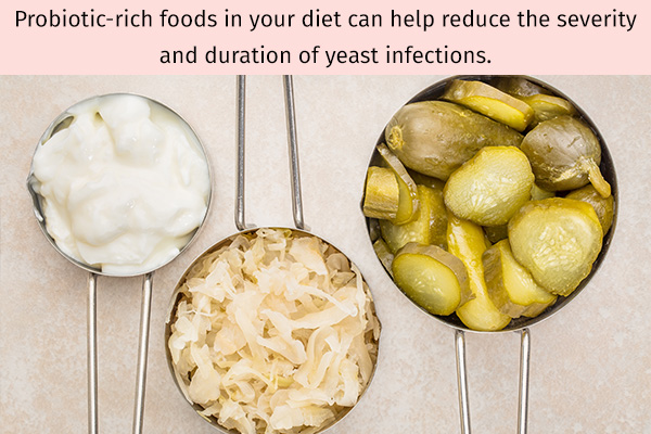 probiotic-rich foods can help prevent yeast infections