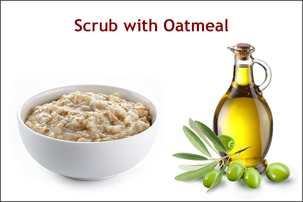 scrubbing your face with oatmeal can help