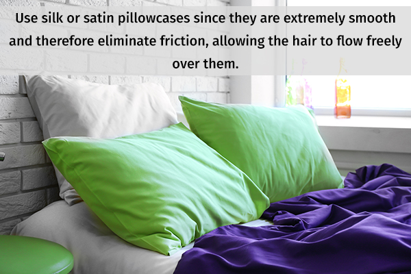 use silk or satin pillowcases to prevent skin dryness