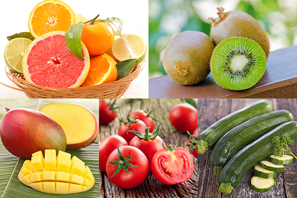 eat citrus fruits, kiwi, mangoes etc. during summers
