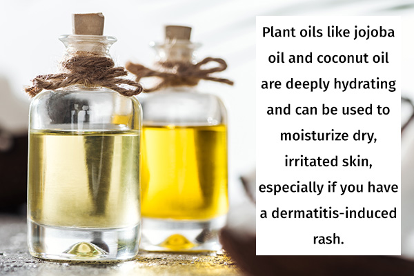 plant oils can be applied to soothe rashes