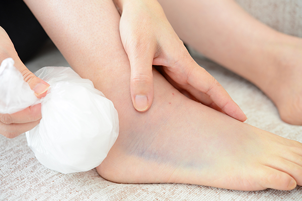 first-aid measures for sprains, strains, and spasms