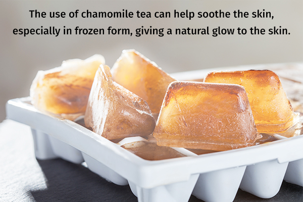 chamomile tea cold compress for glowing skin