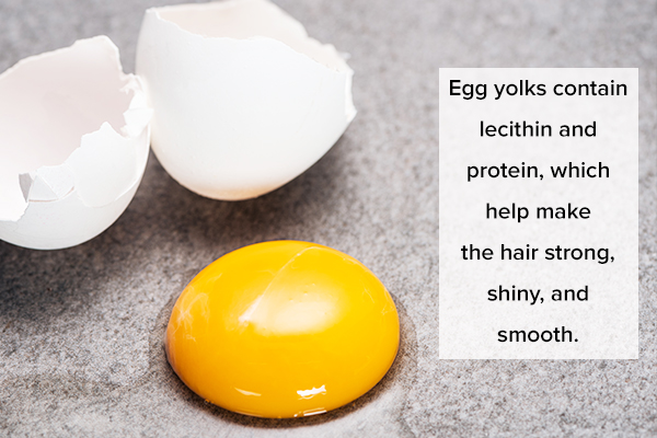 egg yolk hair masks can help manage oily hair