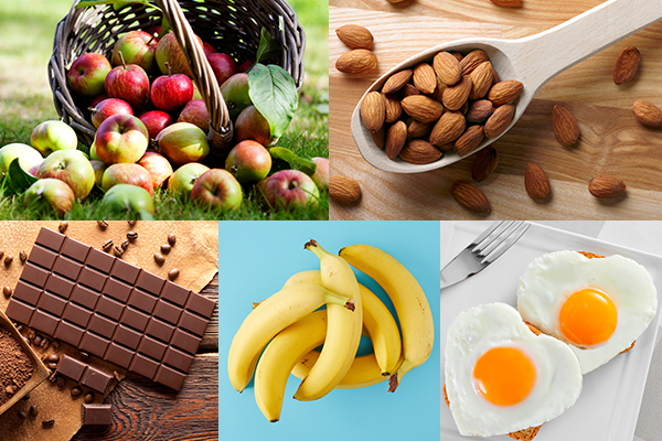 apples, almonds, dark chocolate etc can help boost dopamine levels