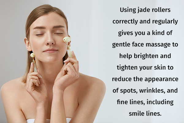 jade rollers can help reduce smile lines from your face