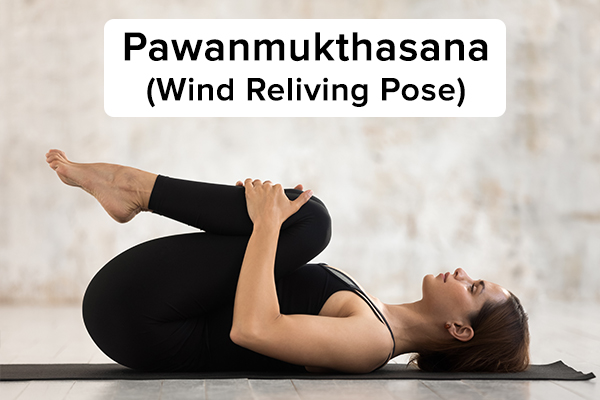 pawanmukthasana (wind reliving pose) for hair growth