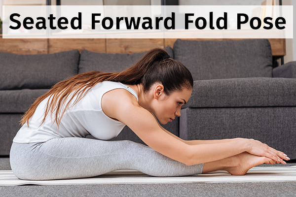 seated forward fold pose for relieving anxiety