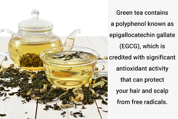 green tea supports healthy hair growth