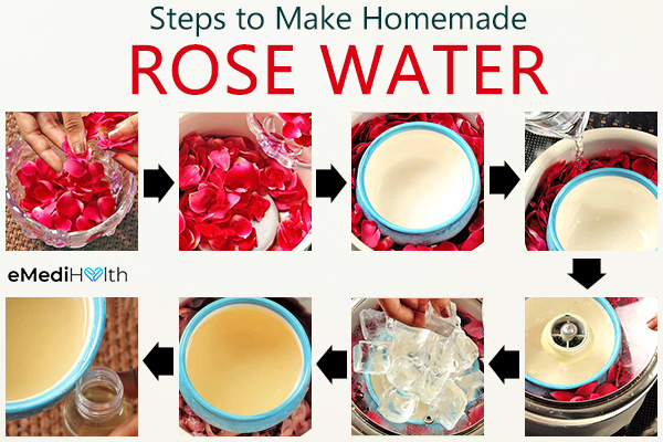 steps to make homemade rose water