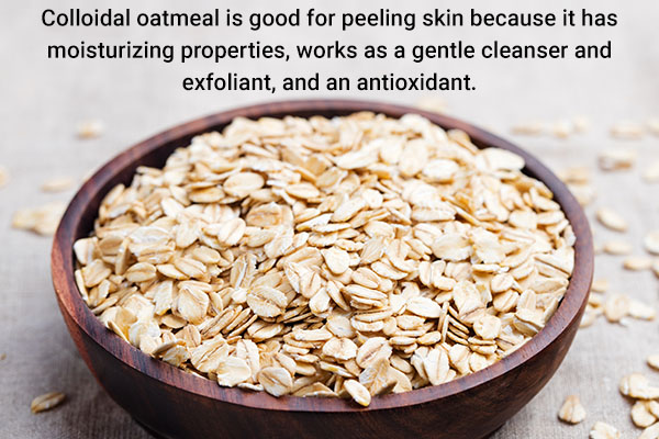 oatmeal can help fade peeling skin on face