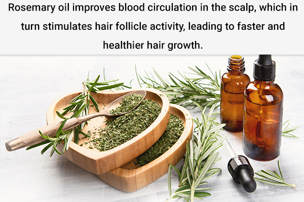 rosemary oil helps improve scalp blood flow