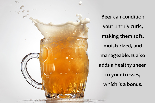 beer can help condition your unruly curls