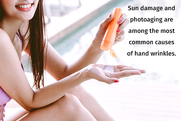 avoid sun exposure to prevent hand wrinkles