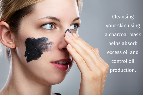 charcoal mask can help cleanse your skin and reduce oiliness