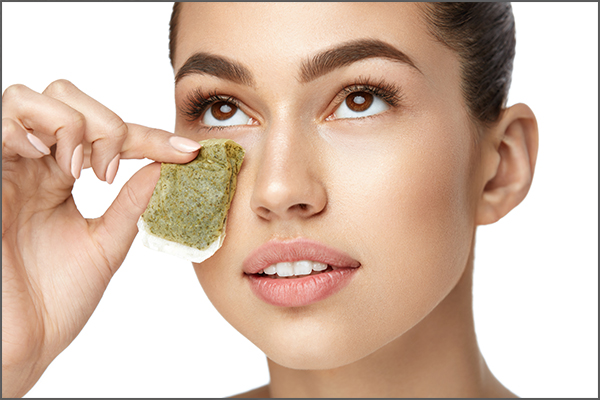 cold, green tea bags can help soothe puffiness around eyes
