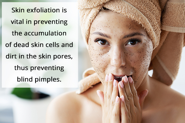 exfoliate your skin weekly to prevent blind pimple formation