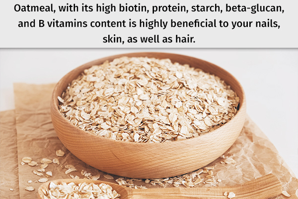 oatmeal can help hydrate your skin, nails, and hair