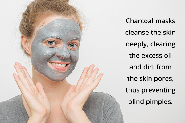 charcoal masks can help cleanse and clear blind pimples