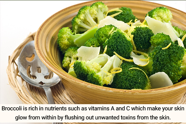 broccoli is rich in nutrients and ensures skin health