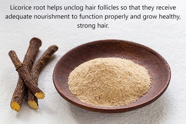 using licorice root on hair can help avoid hair thinning and balding