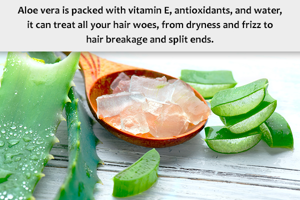 apply aloe vera gel to improve hair texture