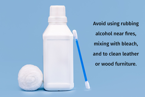 safety tips to consider prior rubbing alcohol usage
