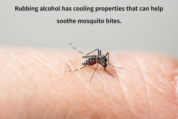 application of rubbing alcohol can help soothe mosquito bites