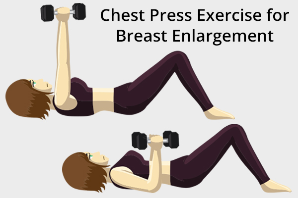 chest press exercise can help enlargen your breasts