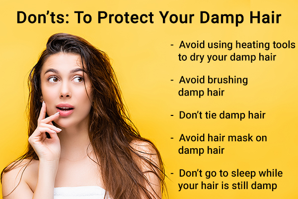what you should not do to avoid damp hair?