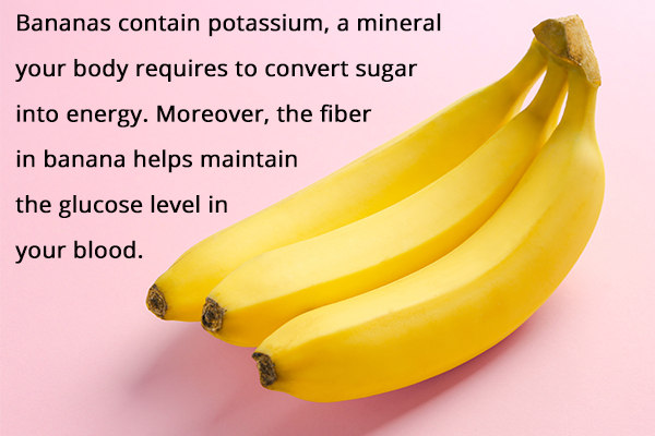 consuming bananas can help deal with weakness