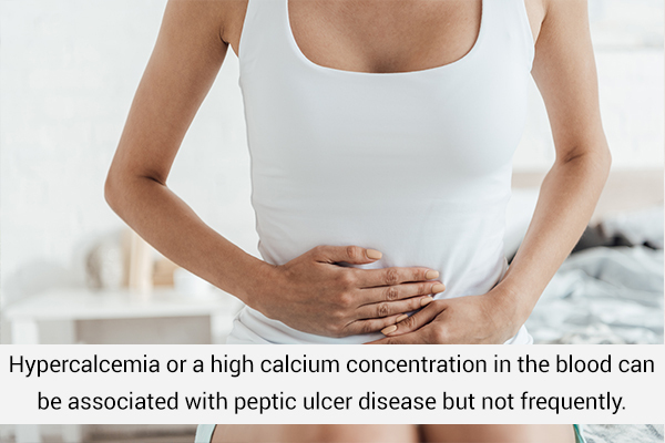 hypercalcemia can also lead to peptic ulcers