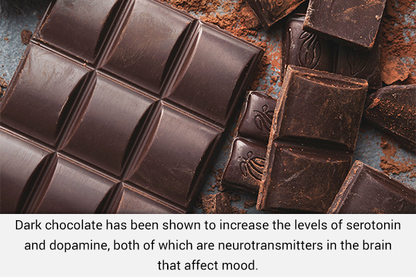 consuming dark chocolate can help boost your mood