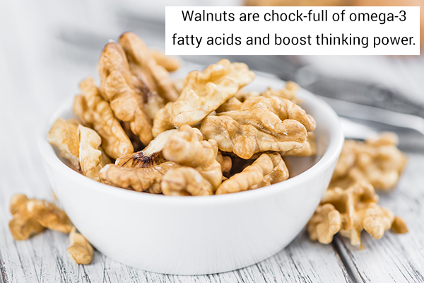 consuming walnuts can help boost brain power