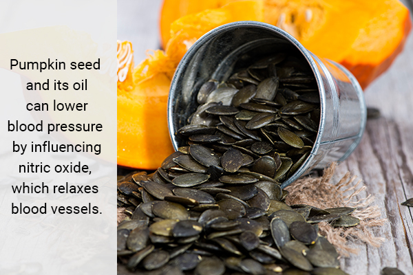 pumpkin seed and its oil can help lower high blood pressure