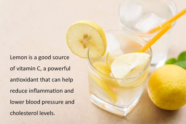 sip on some lemon water to help prevent clogged arteries