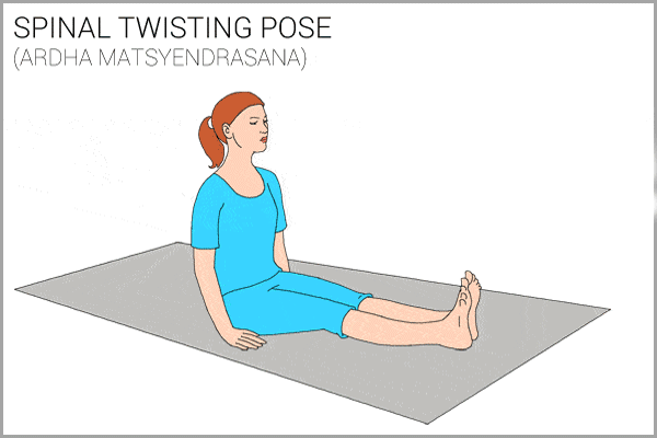 spinal twisting pose (ardha matsyendrasana) for sciatica relief