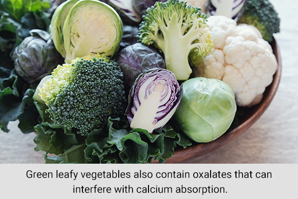 consuming green leafy veggies can help strengthen bone health