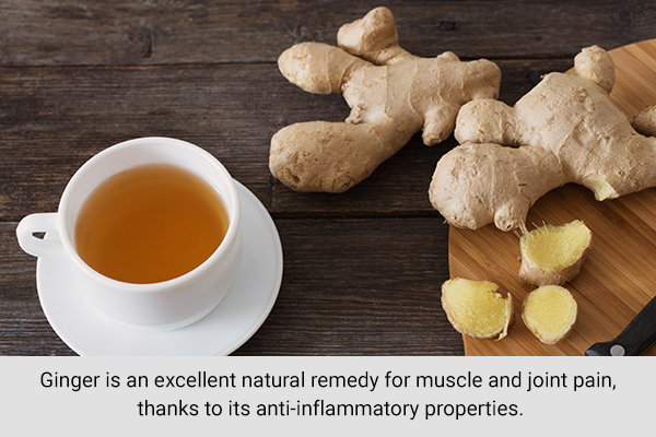 drinking ginger tea can help relieve joint pain and inflammation